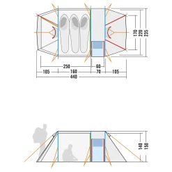 Tatonka Alaska 3 DLX - 3-Personen Zelt -Camping Rabatte tatonka alaska 3 dlx 3 personen zelt detail 12