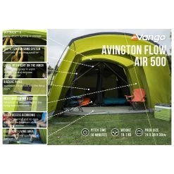 Vango Avington Flow Air 500 - Gruppenzelt -Camping Rabatte vango avington flow air 500 gruppenzelt detail 10