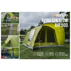 Vango Avington Flow Air 500 - Gruppenzelt -Camping Rabatte vango avington flow air 500 gruppenzelt detail 9