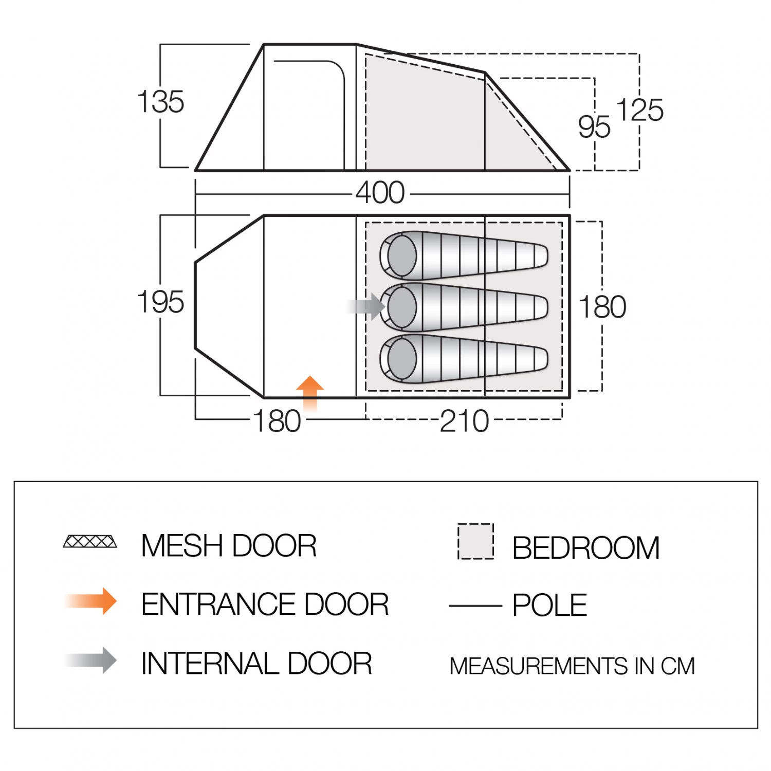 Vango Skye 300 - 3-Personen Zelt 2 Vango Skye 300 - 3-Personen Zelt – Bild 2