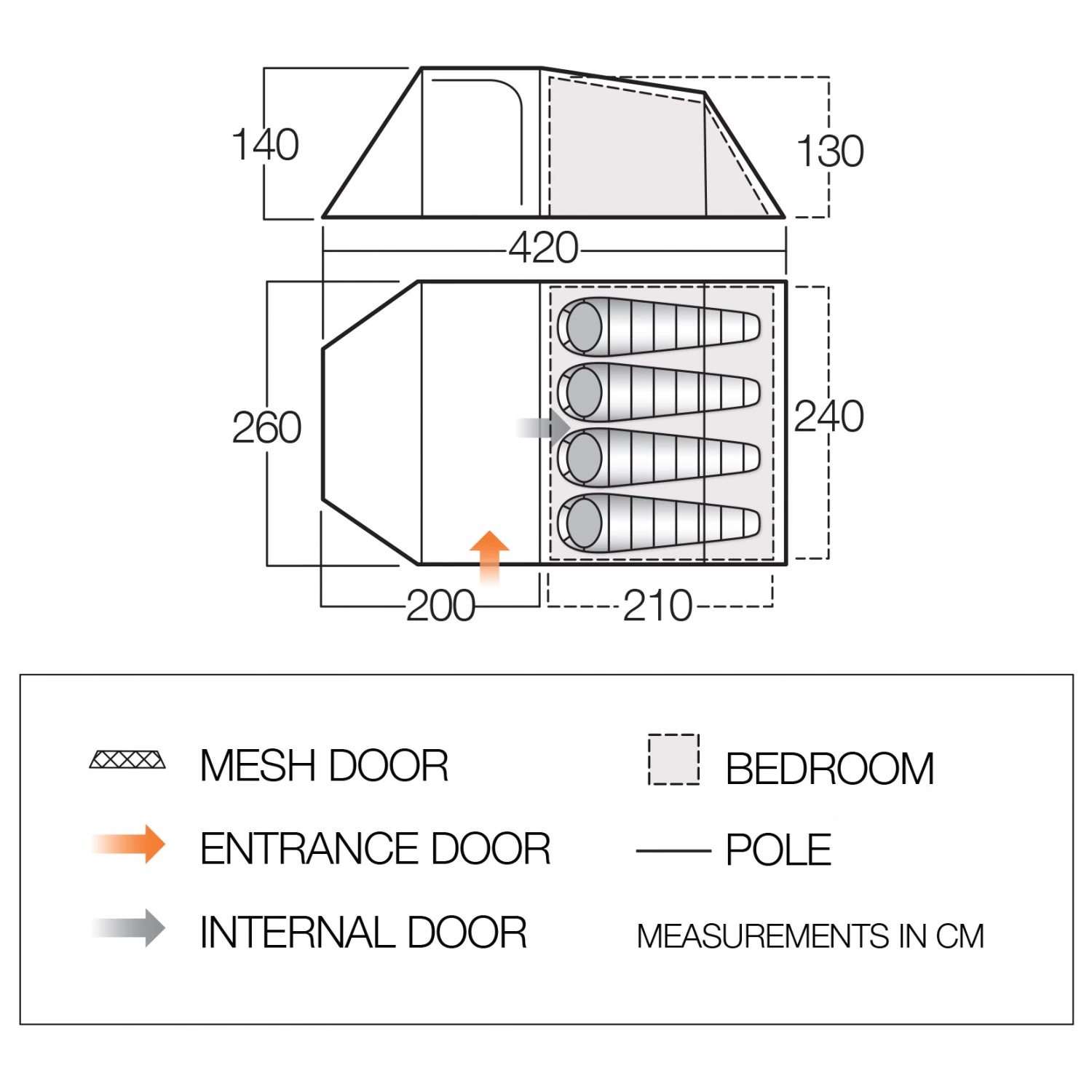 Vango Skye 400 - 4-Personen Zelt 2 Vango Skye 400 - 4-Personen Zelt – Bild 2
