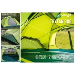Vango Tryfan 300 - 3-Personen Zelt -Camping Rabatte vango tryfan 300 3 personen zelt detail 3