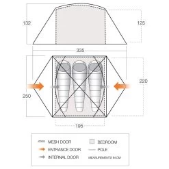 Vango Tryfan 300 - 3-Personen Zelt -Camping Rabatte vango tryfan 300 3 personen zelt detail 7