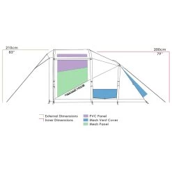 Evo TS - 4-Personen Zelt -Camping Rabatte zempire evo ts 4 personen zelt detail 5