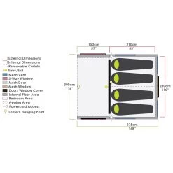 Evo TS - 4-Personen Zelt -Camping Rabatte zempire evo ts 4 personen zelt detail 6